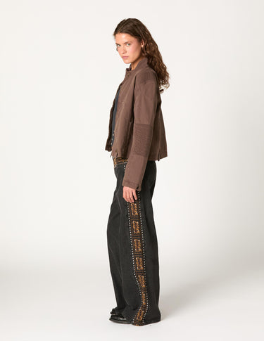 CHAQUETA CREMALLERA CHOCOLATE