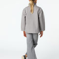 IRON GREY MANDARIN COLLAR JACKET