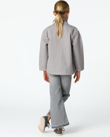 IRON GREY MANDARIN COLLAR JACKET