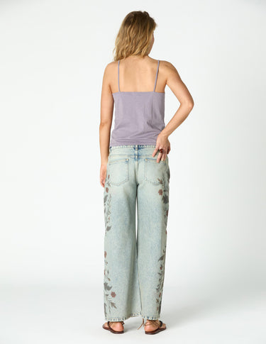 BLUE PRINT DENIM TROUSERS