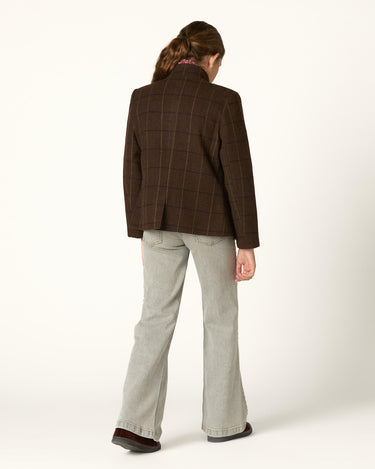 CHAQUETÓN CUADRO MARRÓN