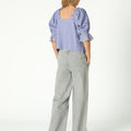 LINEN LACE ANILINE BLUE SHIRT