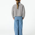BLUE WIDE LEG DENIM PANTS