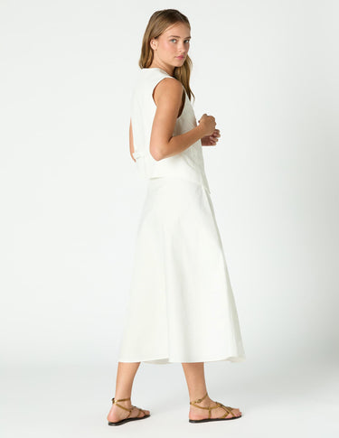 ECRU EMBROIDERED SKIRT