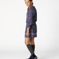 VESTIDO VOLANTE NIGHT GARDEN PLUM