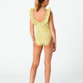 SWIMSUIT WITH RUFFLES TOILE ALGAE