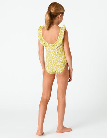 SWIMSUIT WITH RUFFLES TOILE ALGAE