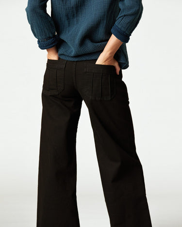 BLACK PANTS POCKETS SEAMS