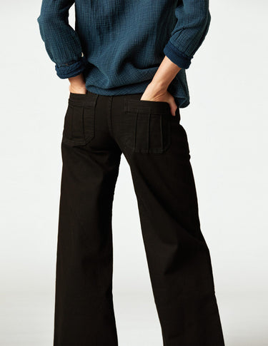 BLACK PANTS POCKETS SEAMS