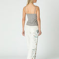 WHITE PRINT DENIM PANT