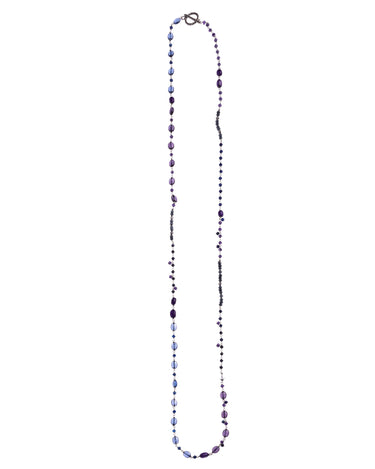 LONG BLUE STONE NECKLACE