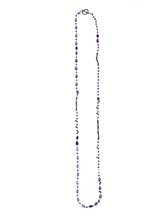 LONG BLUE STONE NECKLACE