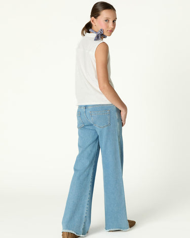 BLUE CROSSED POCKET TROUSERS