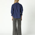 CONTRAST RUFFLE SHIRT
