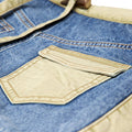 BLUE DENIM BAG CONTRAST STRAP