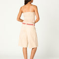 ECRU GATHERED TOP