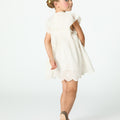 EMBROIDERED ECRU DRESS