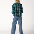 BLUE CHECK EMBROIDERED SHIRT