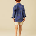 CAMISA HOJAS AZUL