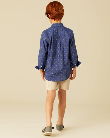CAMISA HOJAS AZUL