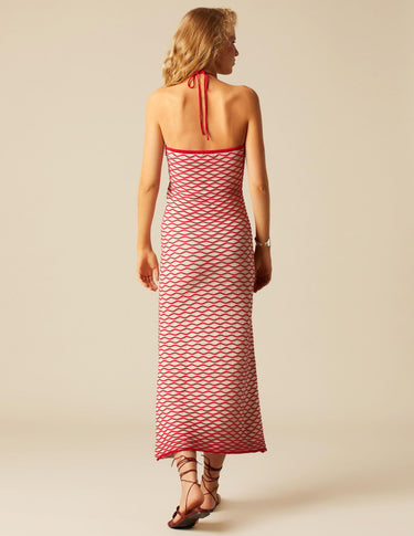BICOLOR KNIT DRESS