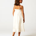 WHITE LONG CUT DRESS