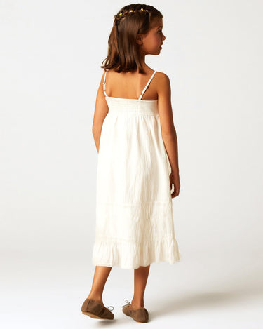 WHITE LONG CUT DRESS