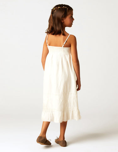 WHITE LONG CUT DRESS
