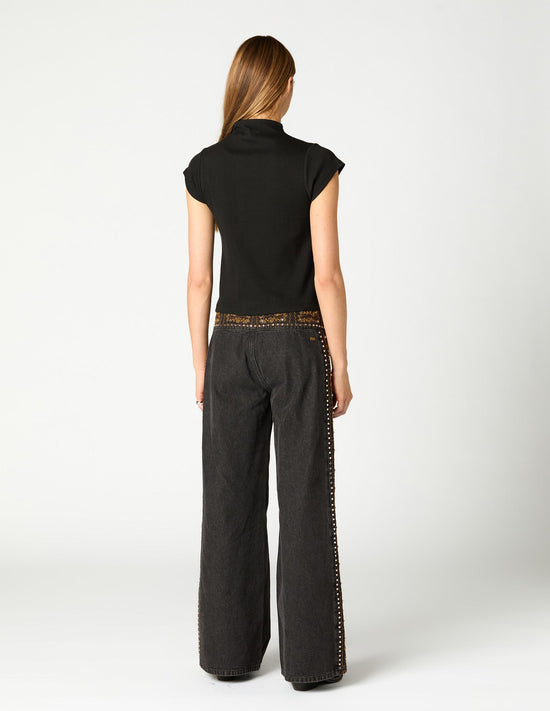 ANTHRACITE DOUBLE-BUTTONED SHIRT