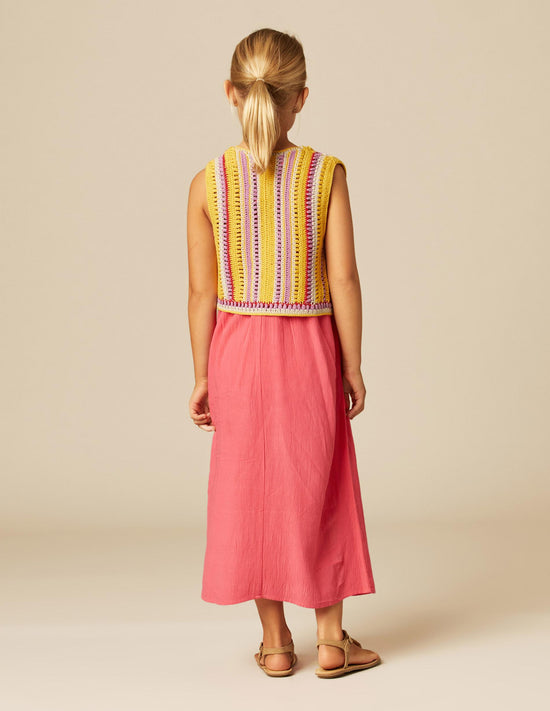 CHALECO TRICOT MOSTAZA