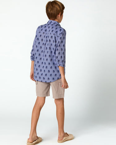 PRINT SHIRT BUTI BLUE