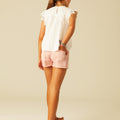 SHORT BOTONES ROSA