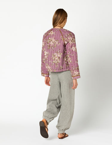 ROSES BOMBER JACKET PLUM
