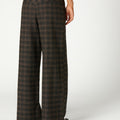 PANTALON CUADRO TRABILLA MARRÓN