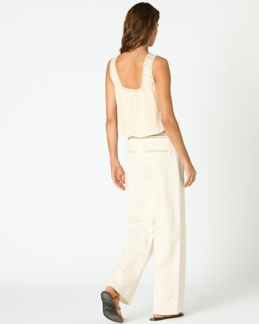ECRU SQUARE NECK TOP