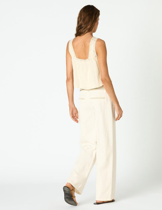 ECRU SQUARE NECK TOP
