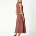 TERRACOTTA CARGO POCKET SKIRT