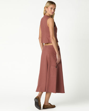 TERRACOTTA CARGO POCKET SKIRT