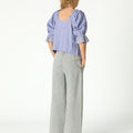 PANTALÓN DENIM TIRO ALTO GRIS CLARO