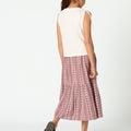 MAROON STRIPED SKIRT