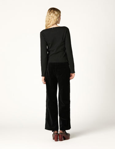 EIGHTS BLUE VELVET TROUSERS