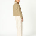 STRIPED LACE KHAKI BLAZER