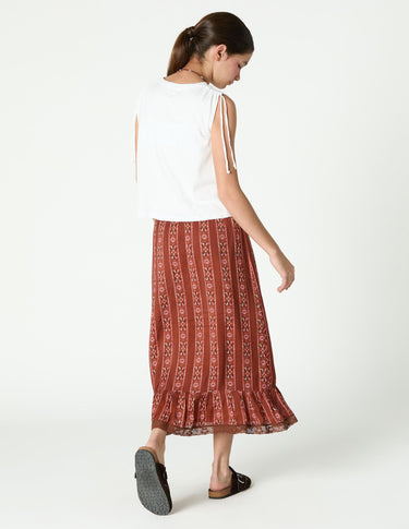 BOHO ROOT PRINT SKIRT