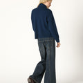 MIDNIGHT BUTTON TURTLENECK SWEATER