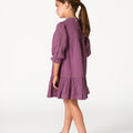 EMBROIDERED DRESS FLOWER FEATHER