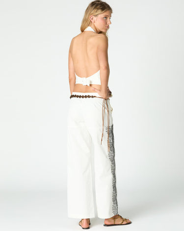 EIGHTS EMBROIDERED TROUSERS ECRU