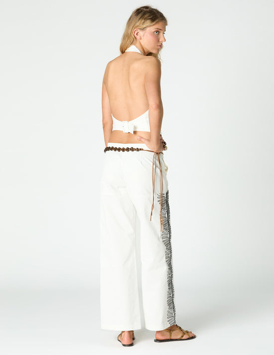 PANTALON BORDADOS EIGHTS ECRU