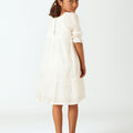 SQUARE DRESS WITH WHITE LACE