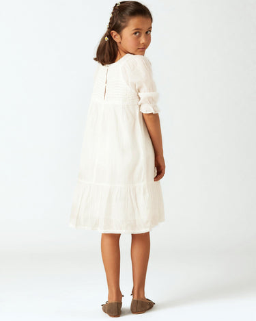 SQUARE DRESS WITH WHITE LACE