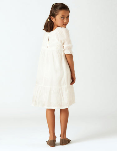 SQUARE DRESS WITH WHITE LACE